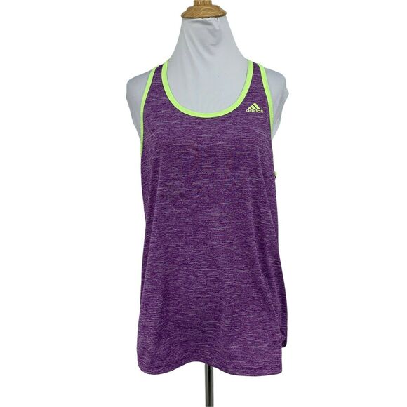 Adidas Training Tank Top Women's Size M Purple Baby Bro Fitness Quick Dry Shirt - Picture 1 of 11
